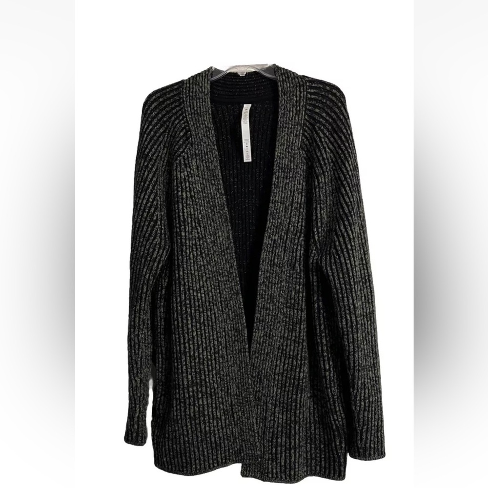 Lululemon Sweater Women Size 14 Cashmere Merino Wool Ribbed Cardigan Warm Chunky